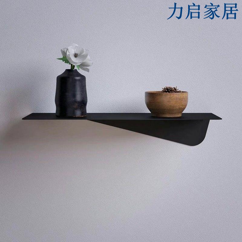 墻上置物架免打孔鐵藝定製一字隔板墻壁收納裝飾展示架壁掛式客廳
