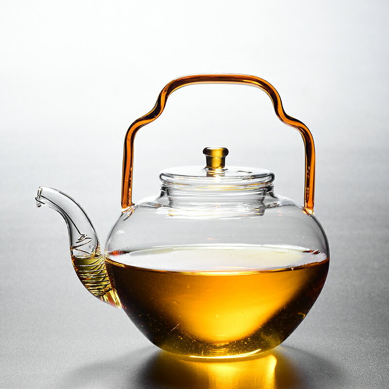 玻璃茶壺耐高溫加厚燒水壺蒸茶壺煮茶器提梁壺煮茶泡茶壺功夫茶具