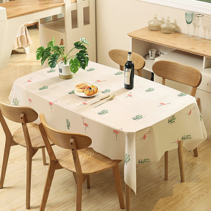 家用椅套餐桌椅子套罩ins網紅北歐防水桌布棉麻卡通茶幾布藝套裝