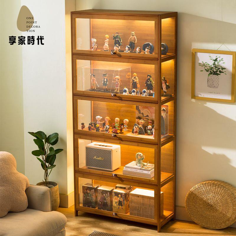 免運 手辦展示架 收納櫃 展示櫃 展示盒 手辦樂高展示櫃帶鎖家用防塵亞克力透明模型玩具盲盒陳列櫃擺件架 工廠直銷syqh