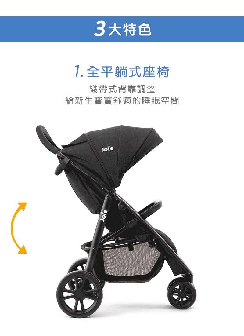 Joie litetrax 3時尚運動三輪推車(JBB38400N丹寧藍)(附雨罩）7180元+贈杯架.掛勾