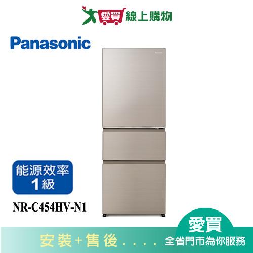 Panasonic國際450L無邊框鋼板3門電冰箱NR-C454HV-N1 含配送+安裝【愛買】