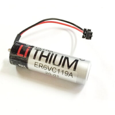 ER6VC119A 3.6V 2400mAh 帶黑色2P接頭 東芝TOSHIBA 不可充電PLC鋰電池 3.6V三菱M70系統伺服電池 (含稅)【佑齊企業 iCmore】