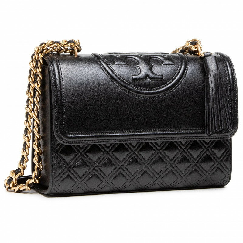 TORY BURCH Fleming羊皮菱格鏈條包女士單肩包斜挎包 76997 ｜全館免運