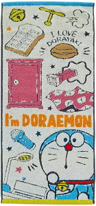 哆啦A夢Doraemon長毛巾34x80cm，浴巾/毛巾/吸水巾/長巾/運動毛巾/汗水擦巾，X射線【C700060】