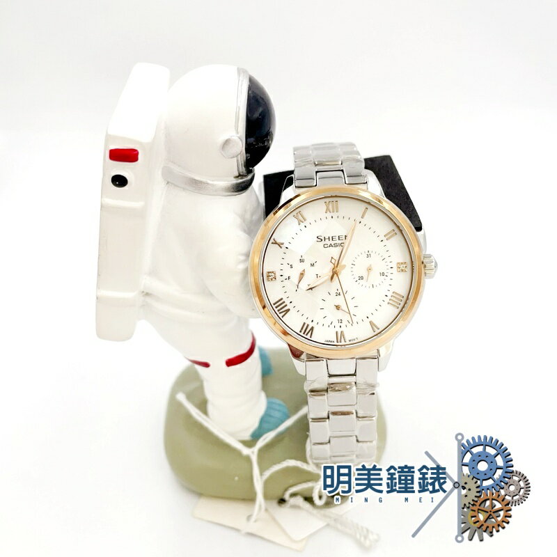 ◆明美鐘錶眼鏡◆CASIO卡西歐/SHEEN系列/SHE-3055SG-7A/耀眼羅馬時刻優雅風格腕錶