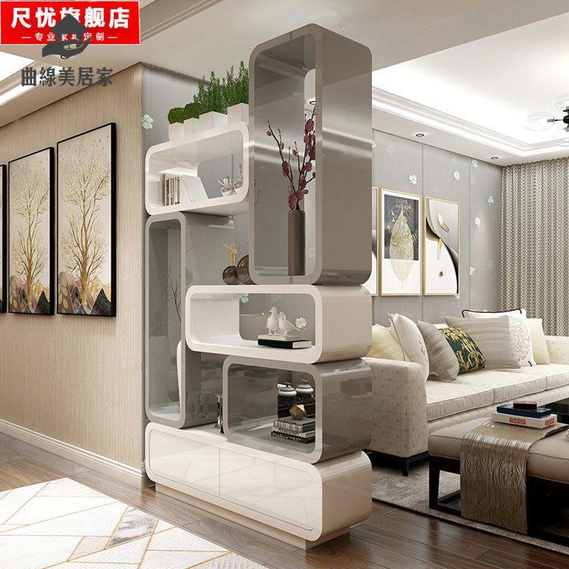 廠家直出 置物架 隔斷 收納架 展示架 多層架 博古架簡約現代進門雙面玄關櫃 北歐屏風隔斷客廳裝飾置物架酒櫃 工廠現貨 八折下殺syeb