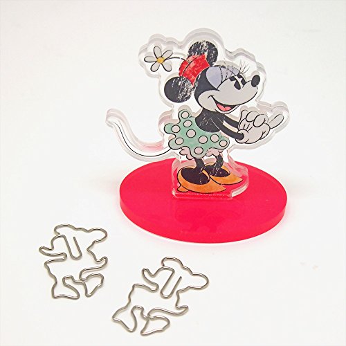 日本正版 迪士尼 Disney 仿舊 米妮 造型迴紋針組 《 可直接吸附在立板上 好看又好用 》★ 夢想家 Zakka'fe ★