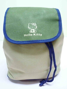 【震撼精品百貨】Hello Kitty 凱蒂貓 束口後背包 米墨綠 震撼日式精品百貨