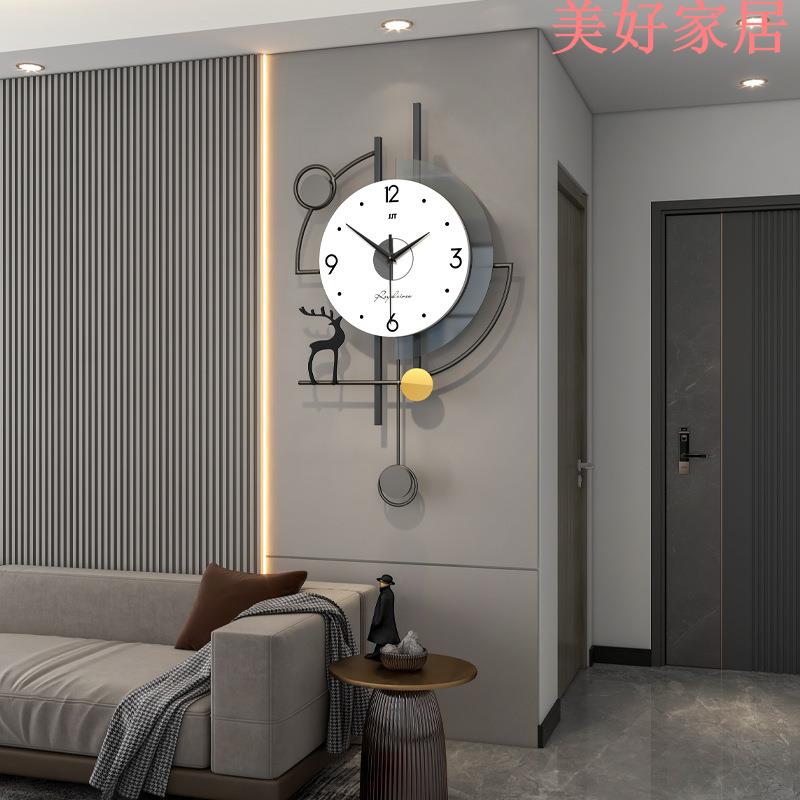 免運 掛鐘 時尚北歐鐘表客廳現代簡約時鐘家用裝飾創意掛鐘廠家