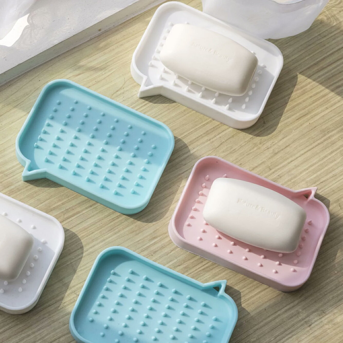 伴佳家 矽膠瀝水皂盤 3色皂盤 肥皂皿 肥皂盤 矽膠肥皂架