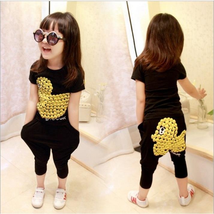 女童套夏新款童潮衣兒童髦夏季女孩洋氣件套