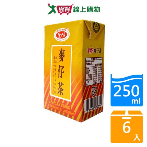 愛之味麥仔茶(微甜)250MLx6入【愛買】
