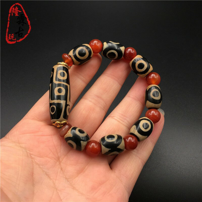 復古西藏九眼三眼財神天珠手串手鏈至純九眼老天珠招聚財天珠手串 復古西藏九眼三眼財神天珠手串手鏈至純九眼老天珠招聚財天珠手串