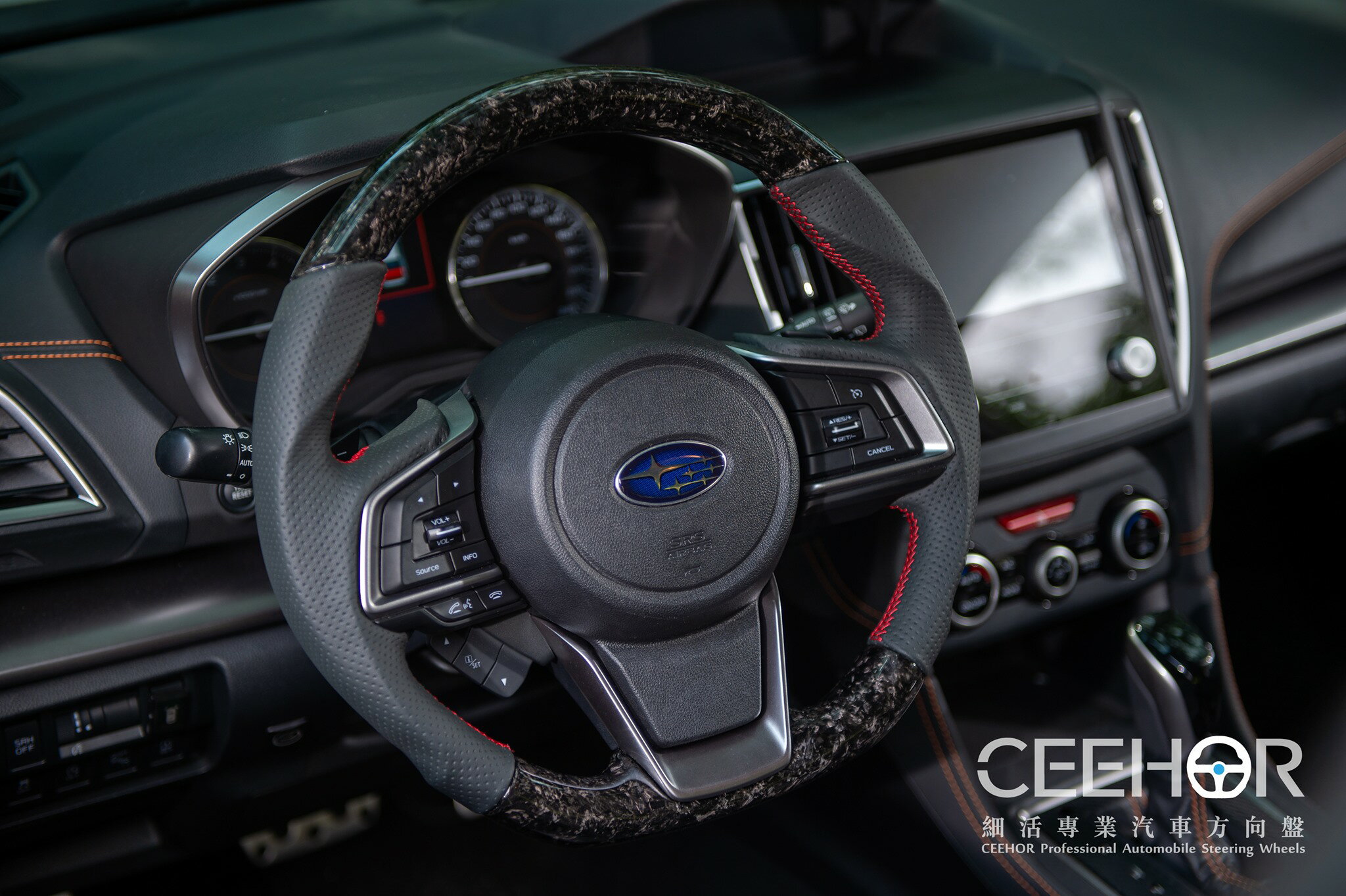 [細活方向盤]鍛造碳纖維款 Subaru Forester XV Impreza 變形蟲方向盤 方向盤 速霸陸 改裝