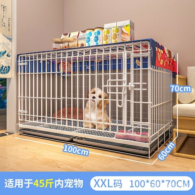 免運 可開發票狗籠子傢用小型犬泰迪狗籠帶厠所中型犬柯基室內外寵物籠貓籠兔籠 FGLO