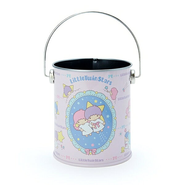 【震撼精品百貨】Little Twin Stars KiKi&LaLa 雙子星小天使~日本三麗鷗雙子星迷你手提鐵製收納筒*14086