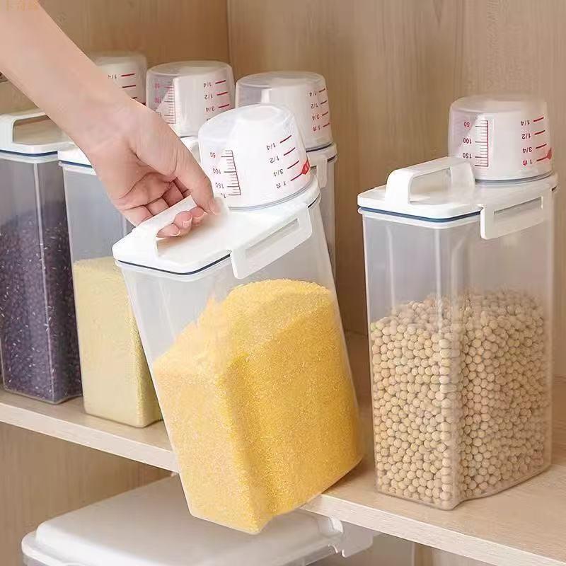 加厚米桶家用儲物罐容器防潮密封罐雜糧罐收納盒食品級塑膠批發