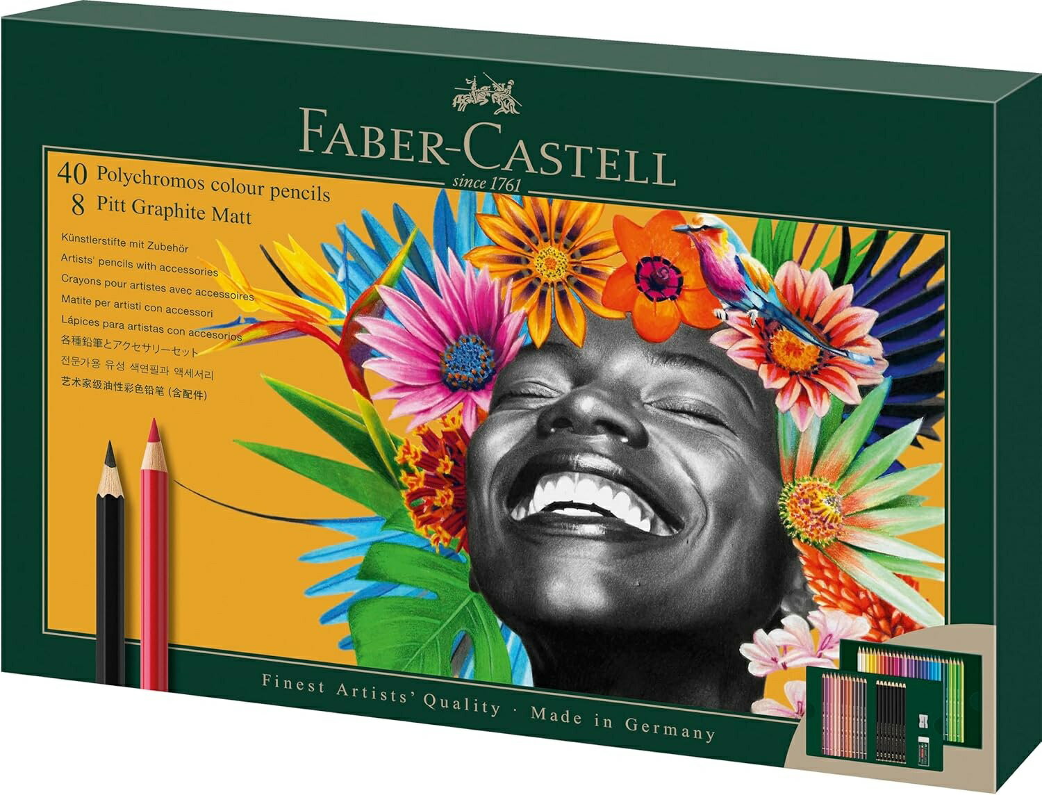 Faber-Castell Polychromos and Pitt 霧面石墨禮物藝術家繪圖組 50 支【領券滿額再折千6/30止】