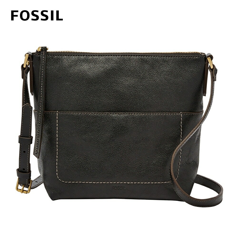 送禮首選★FOSSIL AMELIA 真皮瘦瘦水桶包-黑色 SHB2085001【美國時尚品牌】 附防塵袋+提袋【全館滿額折價★FOSSIL全系列包夾送美妝蛋】