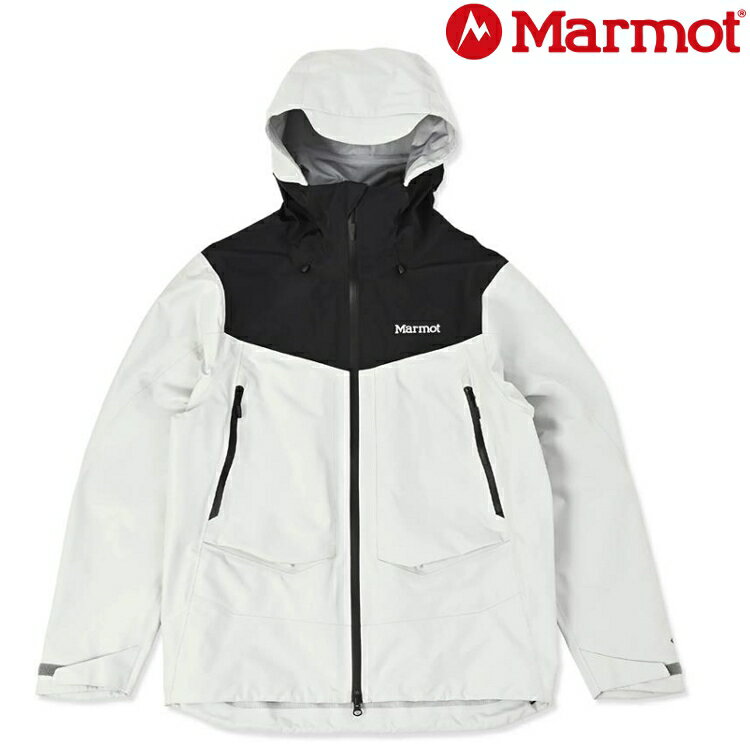 Marmot 土撥鼠 GTX M 男款 防風防水外套/GORE-TEX登山雨衣 TSAMR001 J034 淺灰/黑