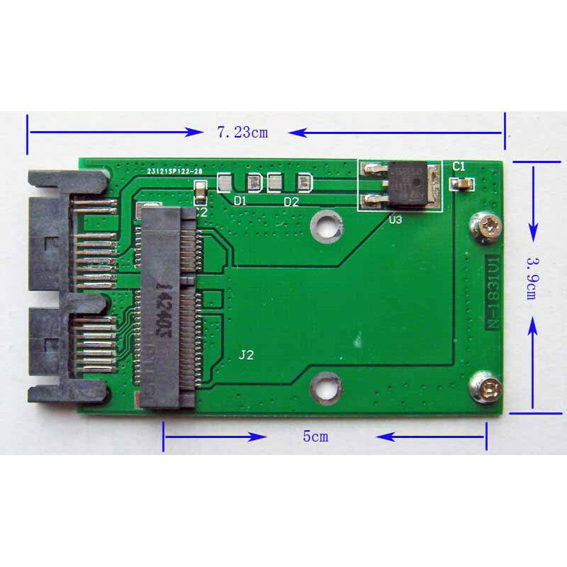 mSATA轉1.8吋 Micro SATA 2.5吋筆電硬碟 轉接卡 #1.8吋硬碟 【現貨】