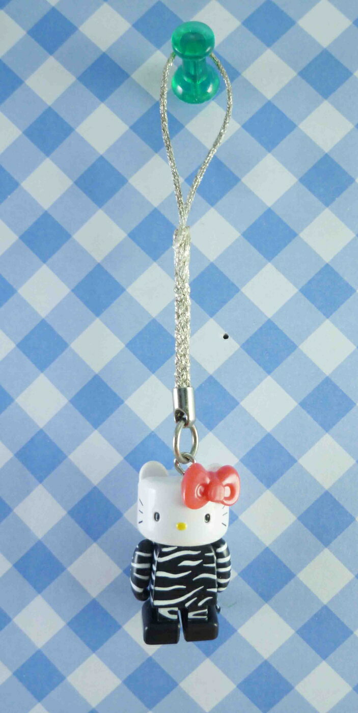 【震撼精品百貨】Hello Kitty 凱蒂貓 樂高手機吊飾-斑馬紋 震撼日式精品百貨