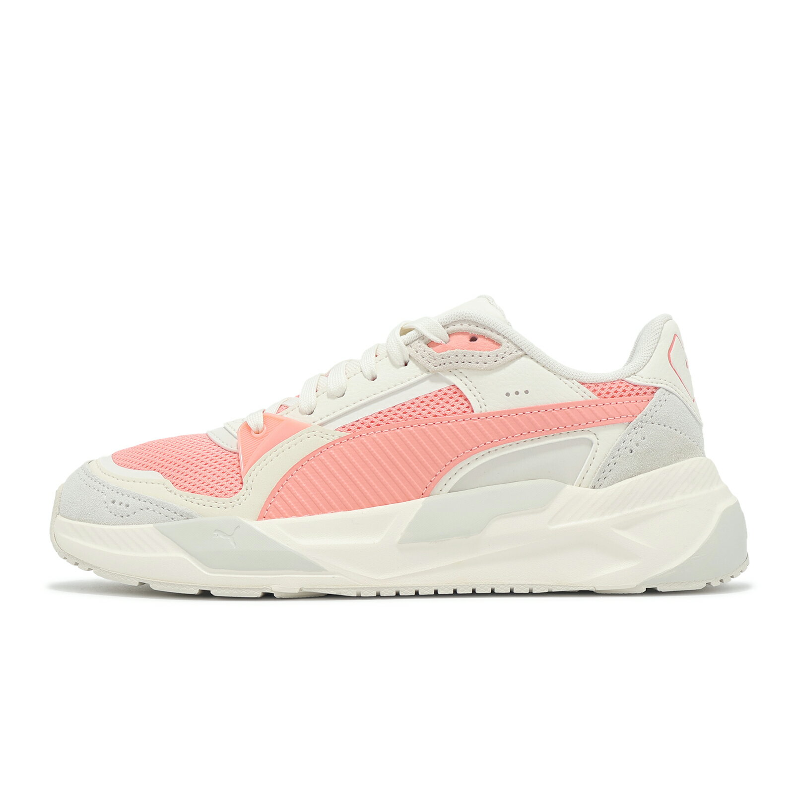Puma 休閒鞋 Trinity 2 Jr 大童鞋 女鞋 米 粉紅 緩震 多功能 運動鞋 401490-04