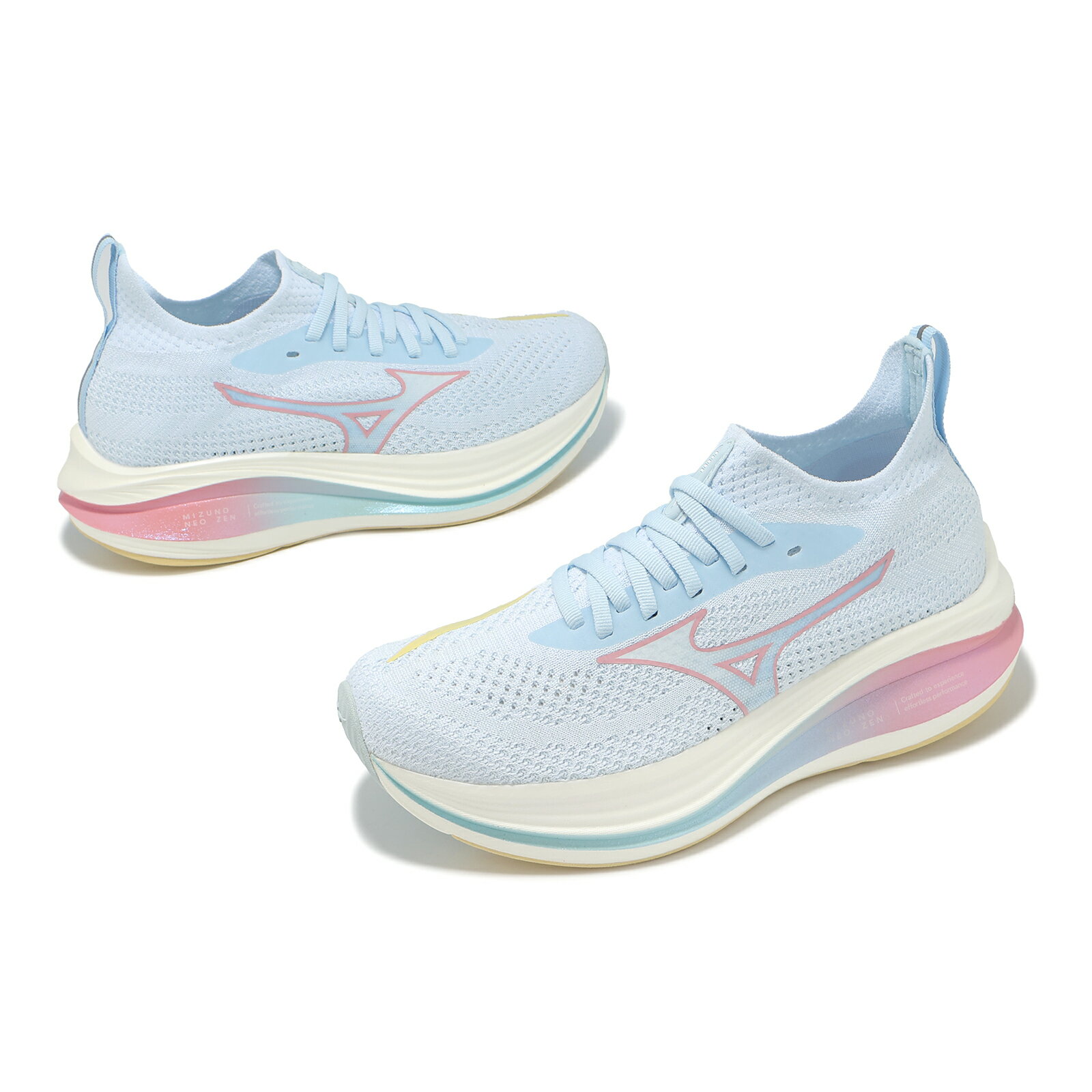 Mizuno 慢跑鞋 Neo Zen 女鞋 藍 粉紅 緩衝 路跑 運動鞋 美津濃 J1GD2591-75 6
