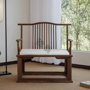 新中式實木茶椅打坐禪椅主人椅家用待客椅茶室專用榫卯結構大圈