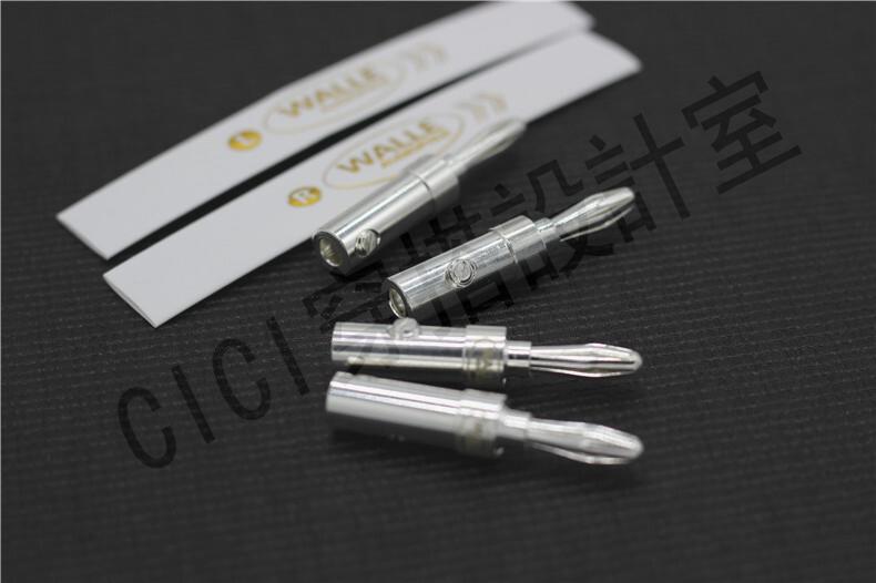 【299出貨】Audiowalle純銅鍍銀香蕉插頭 音箱插喇叭接線端子【亞德機械五金家居】 7
