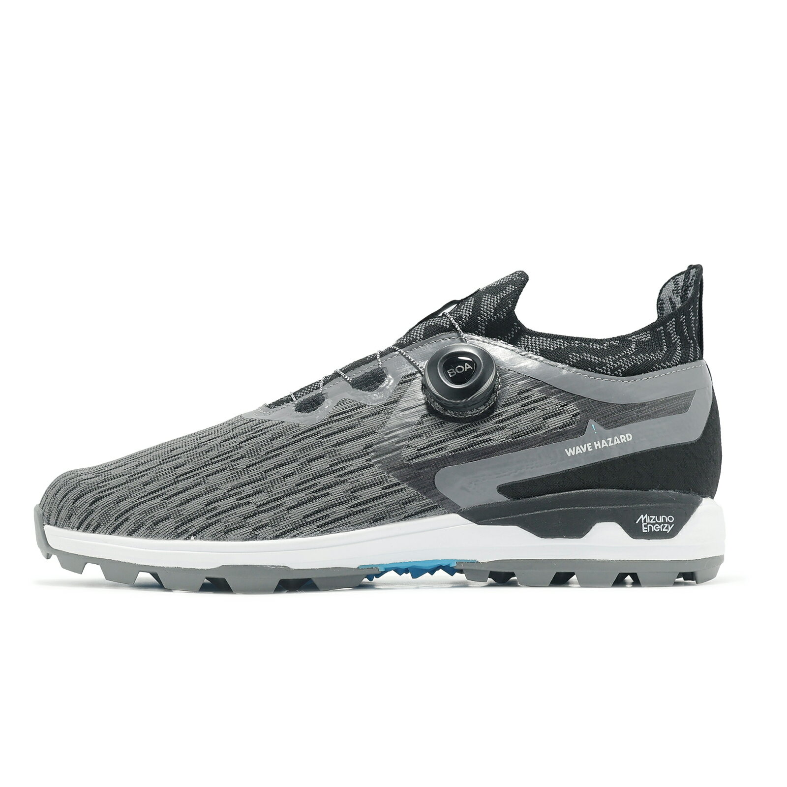 Mizuno 高爾夫球鞋 Wave Hazard WG Boa 3E 男鞋 寬楦 灰黑 旋鈕 運動鞋 美津濃 51GM2370-09