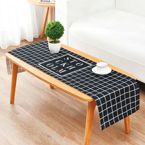 北歐簡約幾何茶几布居家蓋布餐桌布桌旗布藝電視櫃子蓋巾定制 (30*160cm)