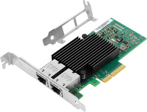 [3美國直購] Vogzone 10G X550-T2(2*RJ45) 10Gb PCI-E NIC Network Card for Intel X550-T2, 1GbE/2.5GbE/5GbE/10GbE Copper Dual RJ45 Port