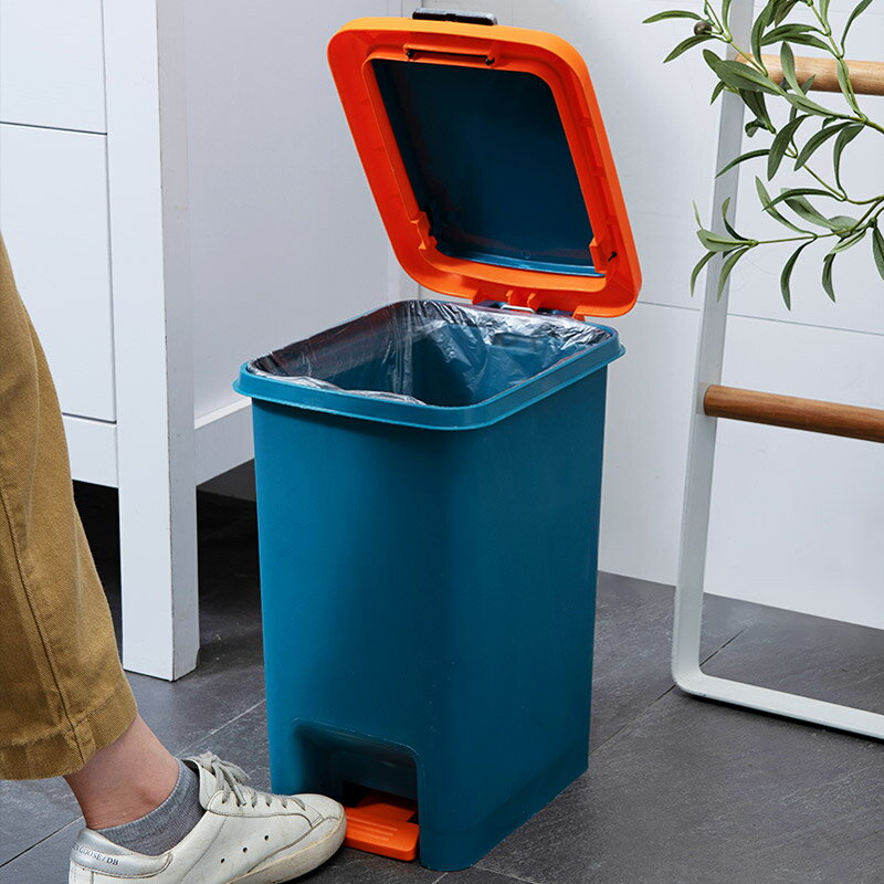 垃圾桶 垃圾箱 垃圾桶家用帶蓋廁所衛生間廚房客廳創意有蓋大號腳踩式拉圾筒塑料 全館免運