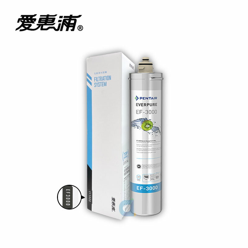 (贈禮券)台灣愛惠浦PENTAIR EVERPURE EF-3000 濕式碳纖活性碳 原廠公司貨盒裝濾芯 EF3000 大大淨水