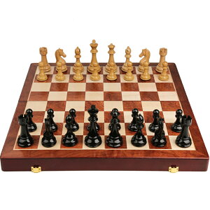 國際象棋 國際象棋高檔套裝木質折疊棋盤超大號棋子比賽專用王高11cm