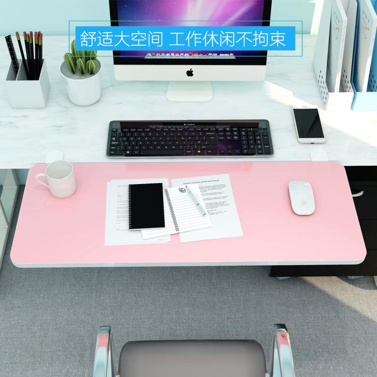桌面延長板加長免打孔鍵盤手托電腦桌子延伸板加寬接板支撐板定制~摩可美家