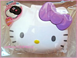 asdfkitty可愛家☆KITTY紫色蝴蝶結臉型首飾收納盒-收納項鍊.戒指.耳環-日本正版商品