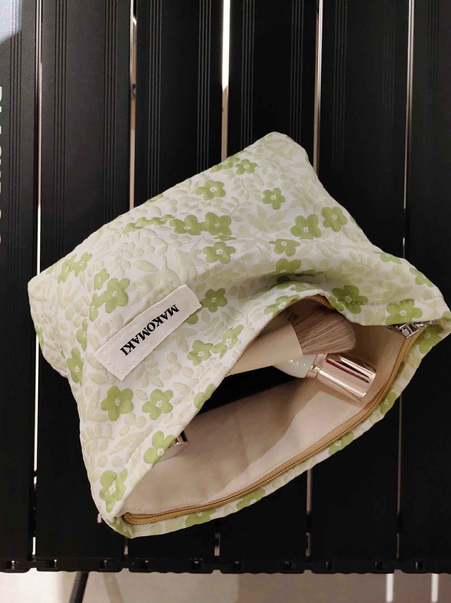 收納包 收納袋 化妝袋 高級感小清新化妝包女便攜內膽帆布大容量整理收納包補妝洗漱包『ZW4574』