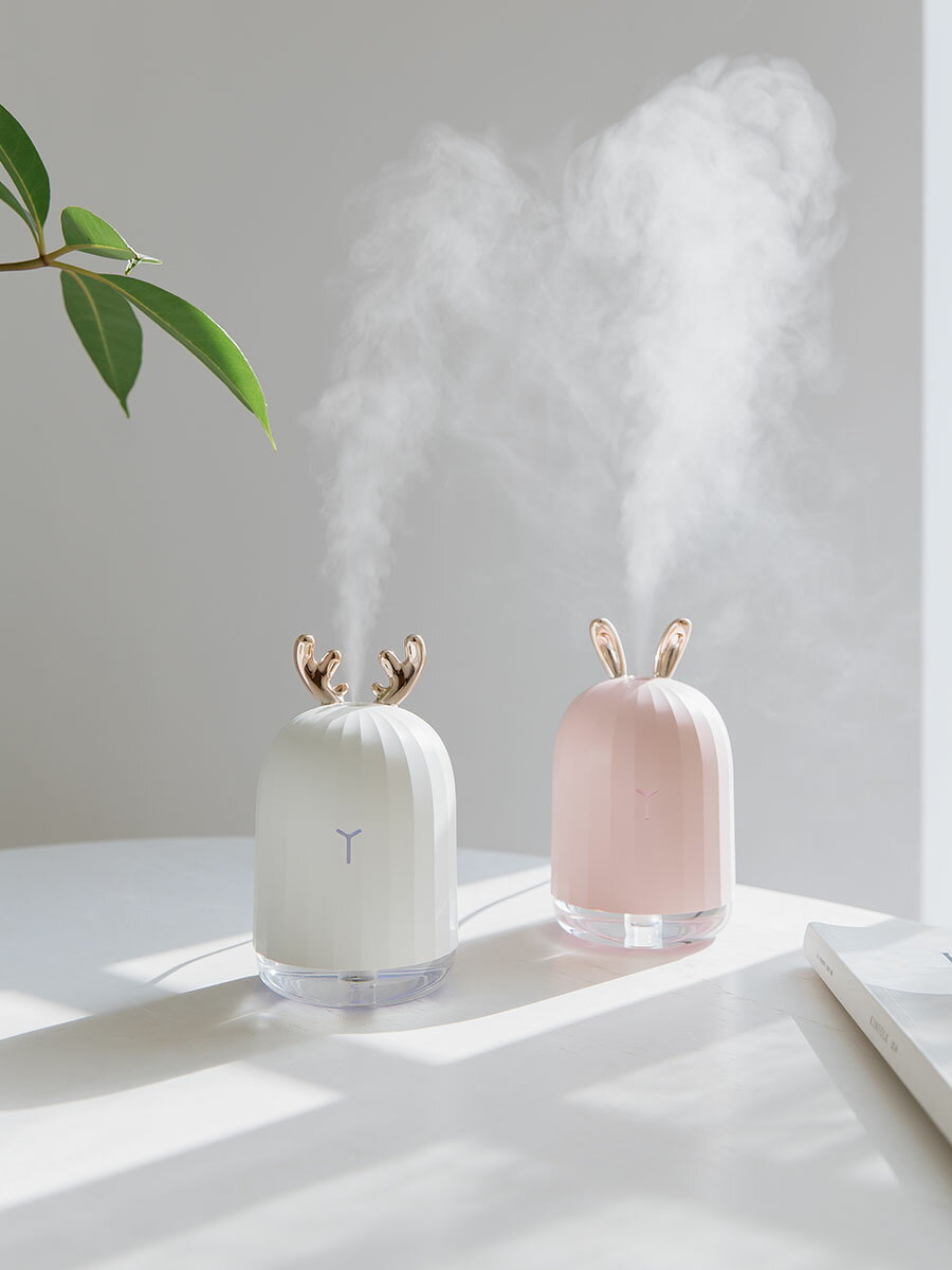 可愛小鹿加濕器家用空氣創意小型臉部噴霧辦公室桌面臥室萌寵兔子