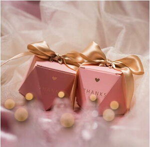 少女心鉆石盒]婚禮專用喜糖盒糖果包裝ins風空禮盒子居家物語 全館免運