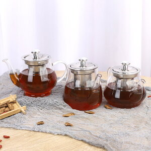 優樂悅~耐熱花茶壺 多規格茶壺 創意龍把茶壺 日常泡茶喝茶用高硼硅玻璃手沖壺 茶壺