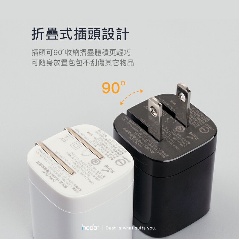 hoda PD 33W GaN氮化鎵 智慧雙孔 極速智能充電器 快速充電器 快充頭 轉接頭 充電轉接器 充電頭 充電器 4