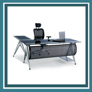 【屬過大商品，運費請先詢問】辦公家具 CP-926 12mm 雙色強化玻璃 主管桌 辦公桌 書桌 桌子