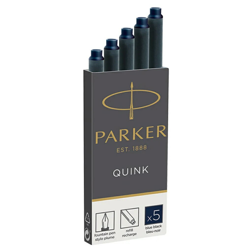 PARKER 派克 鋼筆 卡水 兩卡盒10入裝 藍 黑 藍黑色 法國製造 卡式墨水管 2