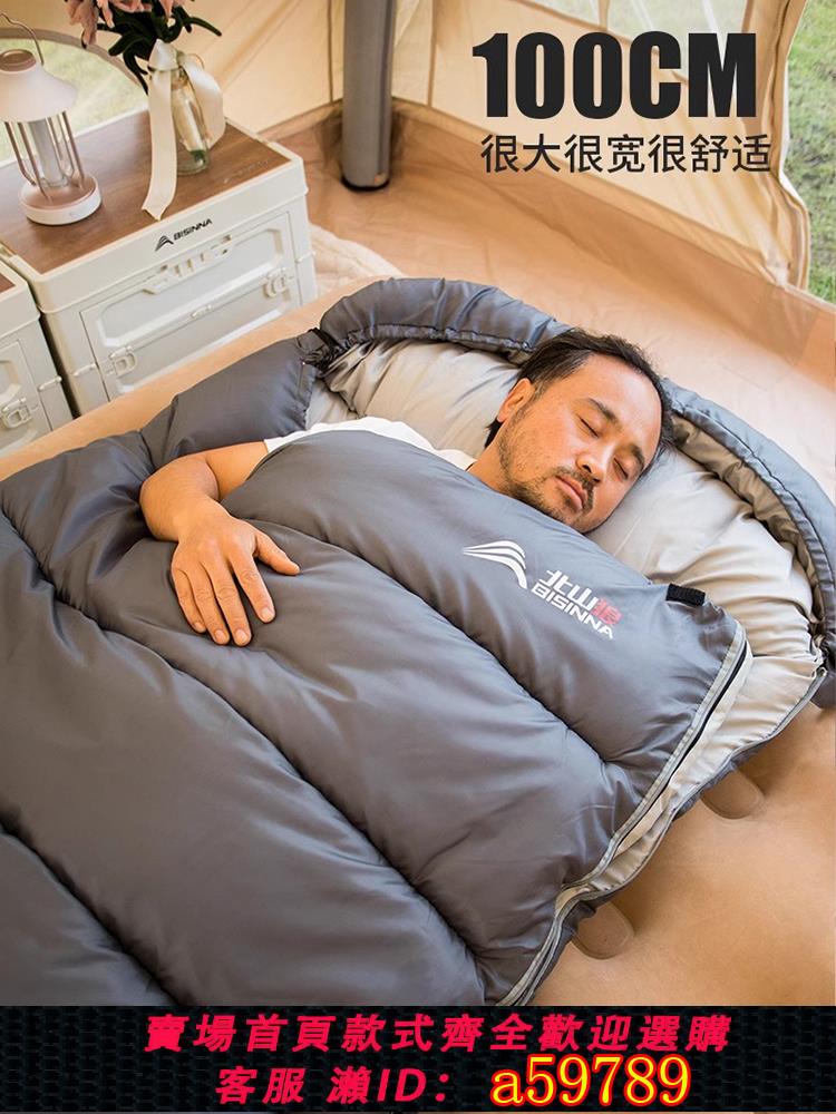 【臺灣公司 可打統編】北山狼睡袋成人冬季加厚防寒戶外露營車用辦公室午睡冬天被子兩用