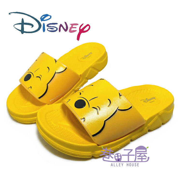 DISNEY迪士尼 童款笑臉小熊維尼防水超輕量拖鞋 [520249] 黃 MIT台灣製造【巷子屋】