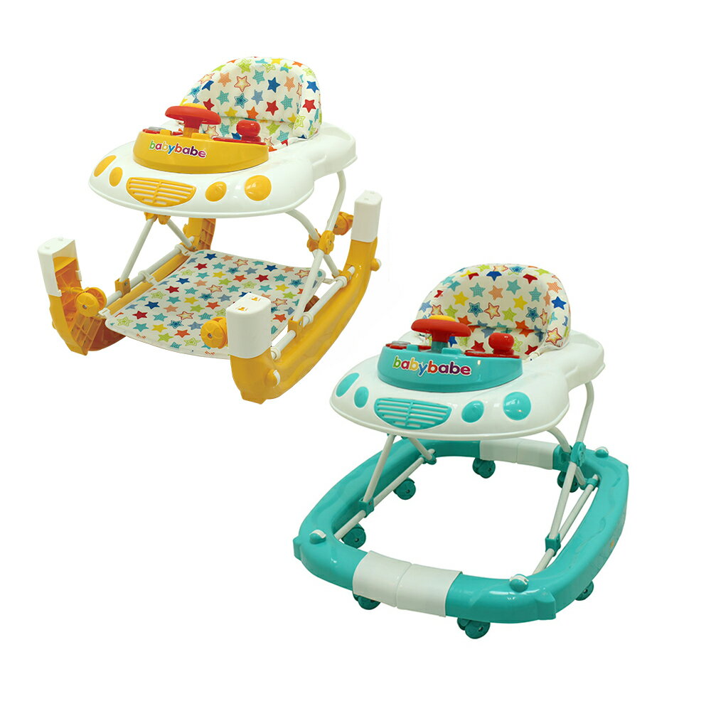 【Babybabe】多功能汽車嬰幼兒學步車/搖馬遊戲車