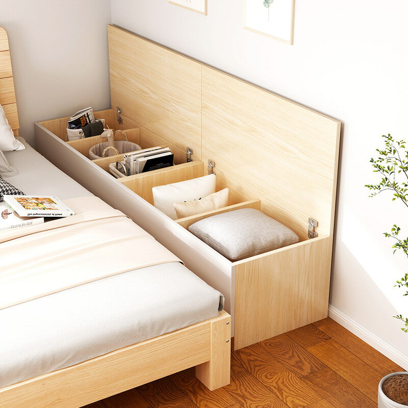 床頭櫃 床頭櫃替代品現代簡約家用多層置物架儲物櫃子日式臥室夾縫收納櫃-快速出貨